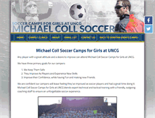 Tablet Screenshot of michaelcollsoccer.com